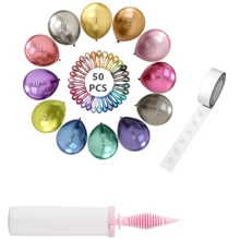 Balloon Pump Hand Held, Inflator Air Pump For Balloons, With 50 Latex Balloons, Friends Can Help - Easy To Use, 100% Lifetime Satisfaction Guarantee - Sturdy Balloon Inflator Pump - Multicolor - View 8