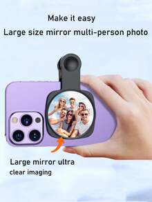 1入組手機後置攝像頭高清反光自拍鏡後自拍夾附收納盒 - 彩色 - 查看 2