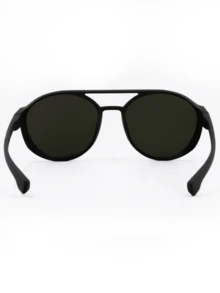 Retro Fashion Glasses Semi-Round Frame Side Protection - Green - View 4
