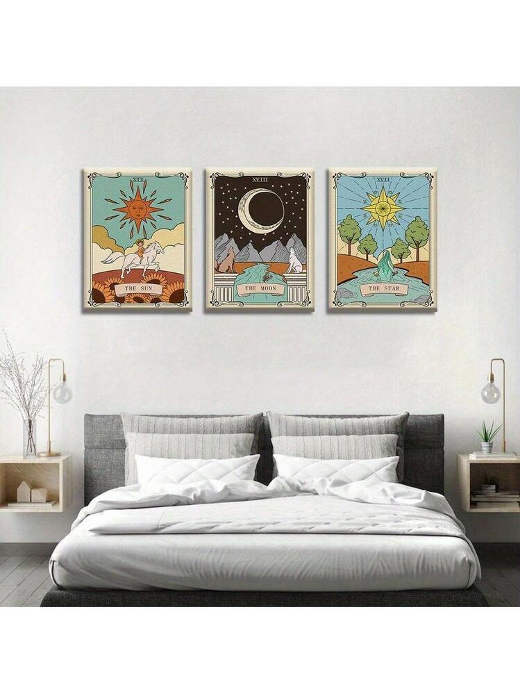 Oreichar Art Stampa artistica da parete su tela con donna afroamericana, ragazza nera, alla moda, per soggiorno, bagno, camera da letto (rosa, 40 x 40 x 4 pezzi
