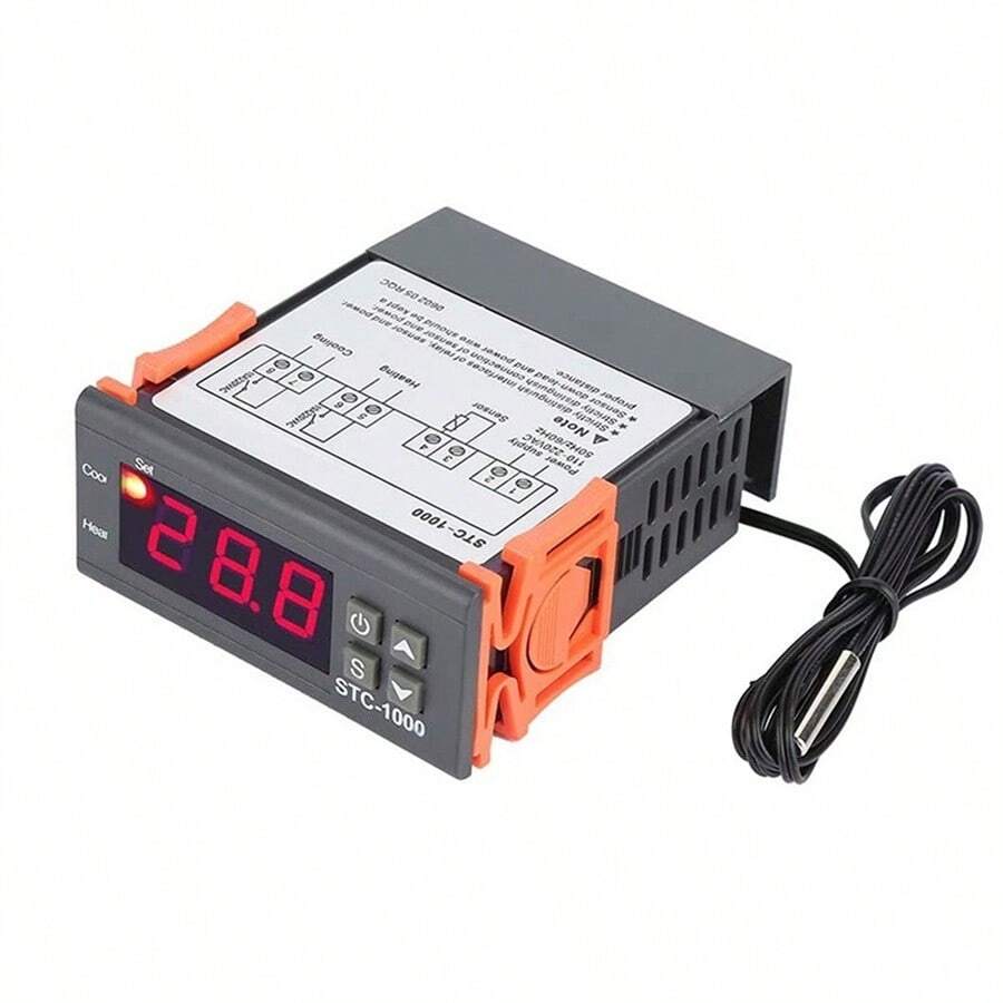 Termostato Digital Stc-1000 Controlador Temperatura Bivolt - Preto - Visão 1