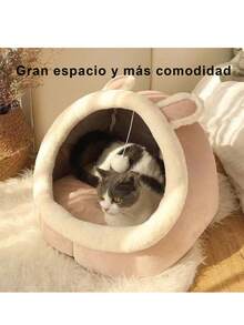 Tienda de campaña para mascotas con cama de gato y perro - Rosa - Ver 5