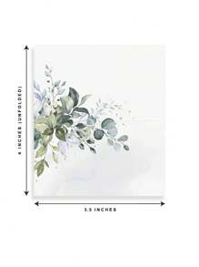 5pcs Wedding Reserved Place Cards For Family, Table Setting Cards For Engagement And Reception, Reserved Table Signs For Weddings, Parties, Restaurants - Green Leaves Watercolor Style - View 5