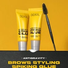 DEROL Cera de cejas en forma de pico salvaje Willful, natural y resistente al agua, de secado rápido y de larga duración para dar forma a las cejas tridimensionales y naturales