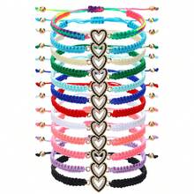 12pcs Bohemian Adjustable Handmade Braided Bracelet Set, Stackable With Rhinestone, Beach Style Women's Bracelet - Multicolor - View 2