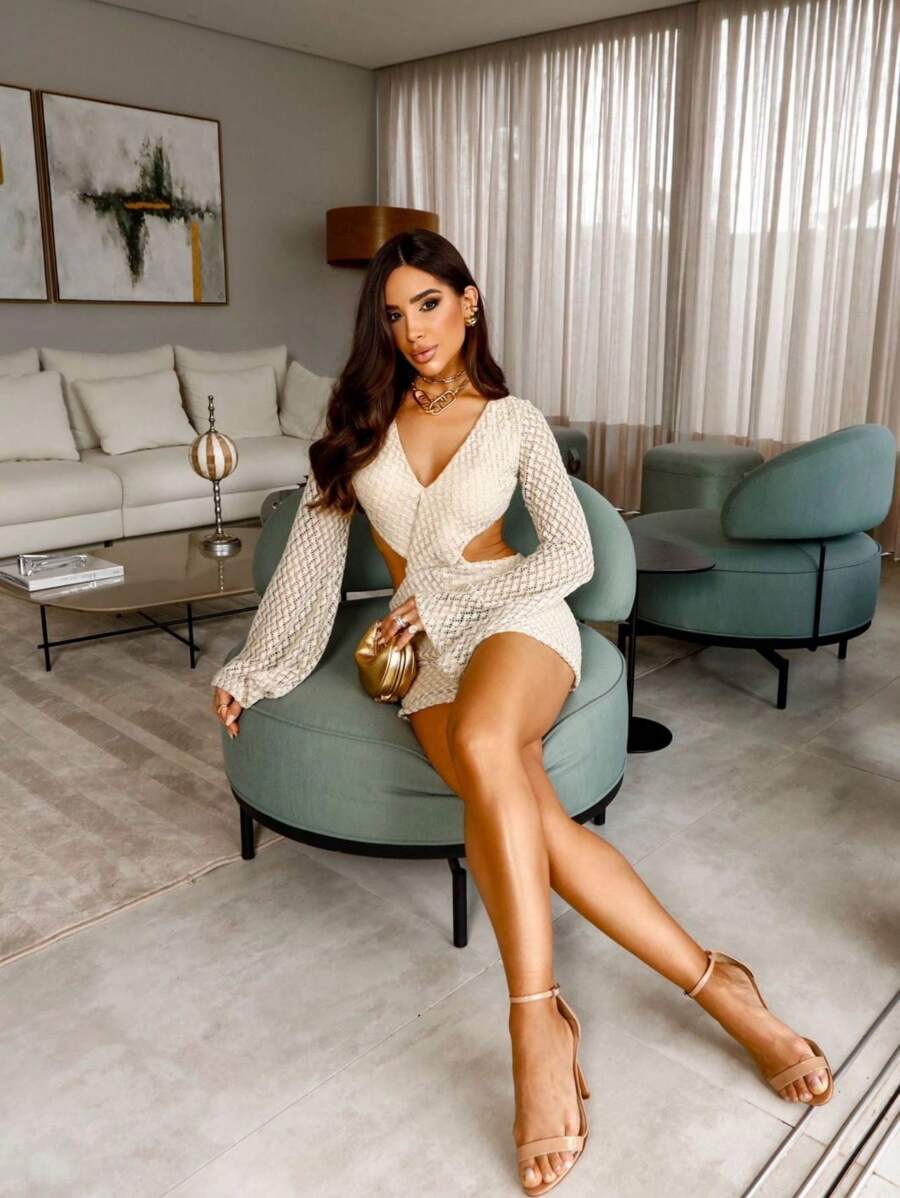 Women Jumpsuits - 米色 - 查看 1