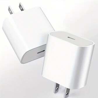 1-2 个 20W PD 快速充电壁式适配器，兼容 17 Pro Max/17 Pro/17 Air/17/16/15/14/13/12/11/XS/XR/8/7/6、iPad、S25/S24/S23/S22/S21/S20 系列