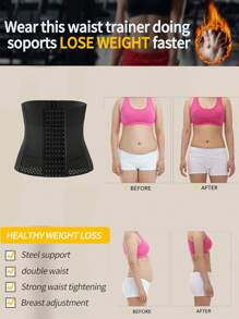 1 Pc Wrap Waist Trainer Double Belt Slimming Sheath Height 28CM Faja Body Shaper Corset Shapewear Woman Flat Tightens Belly Postpartum Sheath Waist Trainer Body Shaper Girdles For Women Sheath Flat Belly Woman