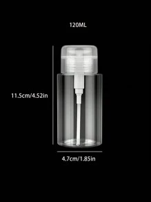 1入120/150/200ML空噴霧瓶，便攜式泵式分配器瓶，塑料旅行收納瓶，浴室卸妝按壓瓶，透明爽膚水瓶，可裝填清洗指甲油卸妝瓶 - 方便的按壓式一鍵鎖定泵分配器，一體化設計，旅行必備品，極簡清晰收納瓶，卸妝液瓶，爽膚水瓶，凝膠水瓶，旅行必備品 - 白色 - 查看 10