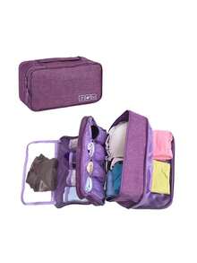 Travel Underwear Storage Bag, Portable Toiletry Bag Travel Underwear Bra Lingerie Organizer Toiletry Storage Bag,Travel Storage Bag,Multi Bag With Compartments And Zipper,Organizer For Underwear School Supplies Room Decor Bedroom Decor Dorm Essentials for School Student Teacher - Blue - View 8