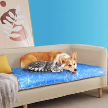 Tampă cu gel de răcire pentru animale de companie de 16 x 20 inci, dimensiunea S, covoraș de gel cu auto-răcire lavabil pentru pisici, câini, în interior, în aer liber, pat de răcire vara pentru animale de companie