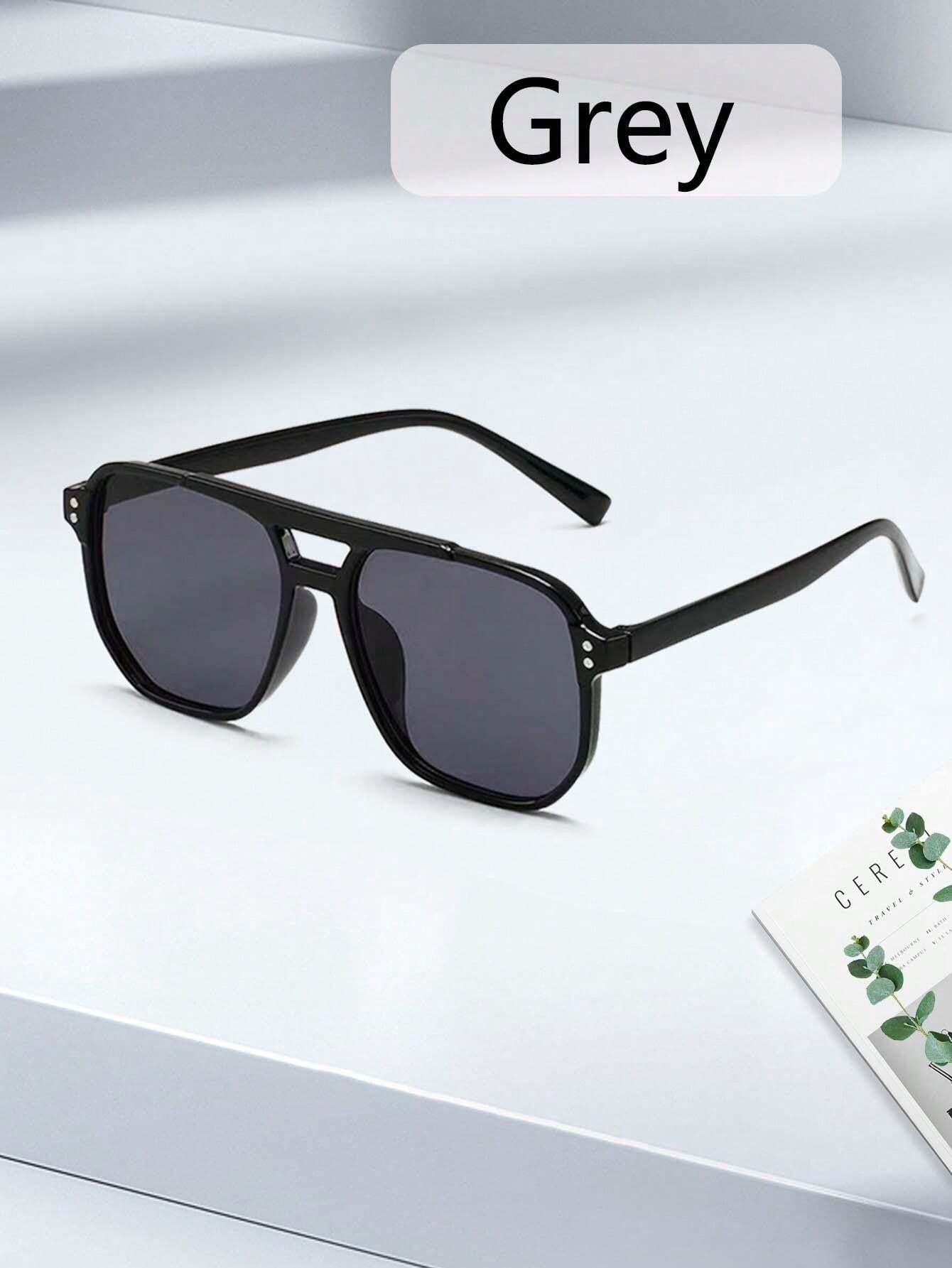 1個トレンディなビンテージスクエアUVカット サングラス メンズ/レディース用 SHEIN JAPAN