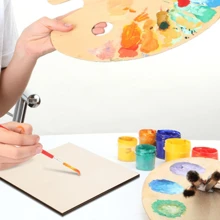 4/8 piezas Hojas de madera contrachapada 6 X 6 x 0.8 pulgadas - 2 mm de grosor Tablero de madera contrachapada de tilo natural sin terminar para manualidades, pintura, fabricación de modelos, pirograbado y proyectos láser