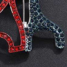 1pc Cute Ladies' Brooch, Animal Giraffe Shaped Alloy Inlaid With Rhinestone Pin For Decorating Clothes, Bags, Hats, Suitable For Daily Wear, Parties, And Gift Giving In Autumn And Winter - Antique Silver - View 8