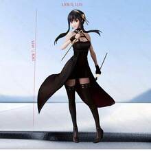 Black Clothed Beauty Standing Pose Figure Model - Black - View 2