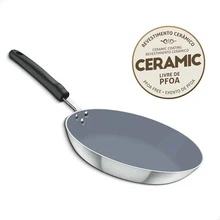 Professional Aluminum Frying Pan With Internal Ceramic Coating And External Finish 32 Cm 3.1 L - Bạc - Xem 4
