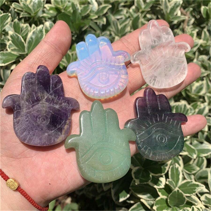 1 Máy Tính Mới Tự Nhiên Đá Thạch Anh Pha Lê Thổ Nhĩ Kỳ Halloween Đồ Trang Trí Trang Trí Dễ Thương Mắt Quỷ Chạm Khắc Cho Đảng Bói Toán