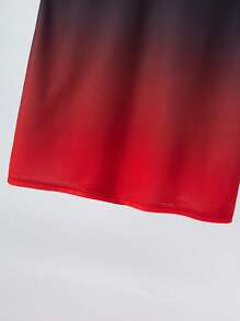 2pcs/Set Teen Boy Sports Suit Short Sleeve T-Shirt & Gradient Mesh Fabric Lightweight Shorts Outfit, For Running, Basketball And Football