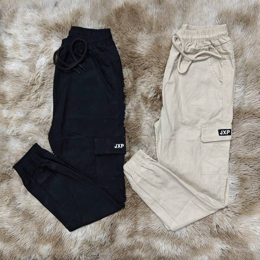 Men's Cargo Pants Embroidered Set 065 - màu đen - Xem 1