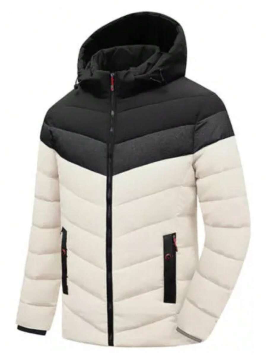 Jaqueta Bobojaco colorida Forrada Com Pêlo Frio Casaco Grossa Peluciada frio,neve,frio intenso,andar de ,para dias de chuva,com capuz,serra,inverno lancamento - Branco - Visão 1
