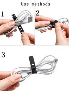 Cable Organizer Earphone Soft Rubber Band Winder Wrapping Tool, Cable Protection Cover - Multicolor - View 5