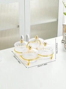 1 Juego de Bandeja Compartimentada Grande con Asas Duales - Contenedor de Almacenamiento de Alimentos Espacioso con Bandejas de Aperitivos Extraíbles, Tapa y Organizador de Refrigerador - Adecuado para Viajes, Fiestas, Ensaladas, Aperitivos y Dulces