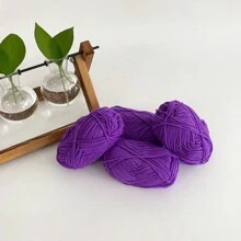 4pcs 25g/Pc Multi-Strand Yarn Suitable For DIY Weaving Fake Flower Bouquet, Scarf, Hat, Sweater, Doll