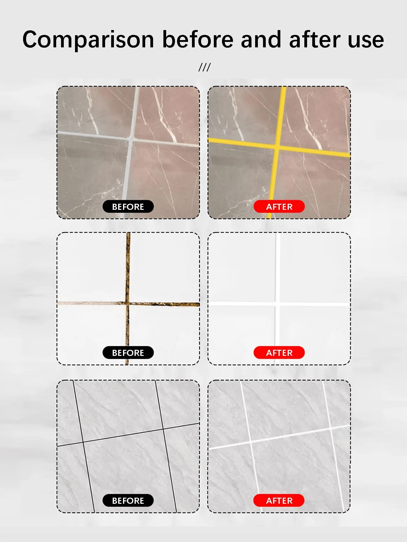 1pc/4pcs/8pcs Tile Grout Pen, Wall & Floor Tile Crack Repair Pen For