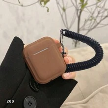 Bunter Streifen Silikon-Feder-Seil Schutzhülle kompatibel mit Apple Bluetooth Ohrhörern Airpods Bluetooth Ohrhörer Schutzhülle, kratzfeste und anti-sturz Schutzhülle.