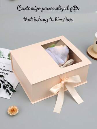 1pc Teacher's Day Gift Aromatherapy Gift Box Set, Wedding Favors Wholesale, Scented Soap Flower, Preserved Dried Flower Gift Box Customized