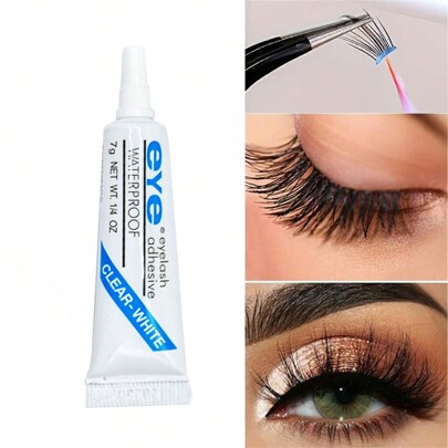 1/3/5/10/15/20pcs False Eyelash Adhesive, 7g Grafting Eyelash False Eyelash Quick Drying, No Marks, Natural And Long-Lasting, Transparent And Invisible, Easy To Remove Adhesive, Convenient To Carry, Used For Daily Makeup, Essential For Sticking False Eyelashes, Suitable For Any Skin Type Lash Glue,Eye Lash Glue