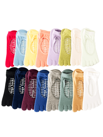 16色女士防滑健身普拉提瑜伽襪 V6