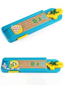 1pc Desktop Bowling Set Fun Frog Launcher Ball-Shooting Game For Festival Parties, Friends Gathering, And Competition Game Props - Multicolor - View 1