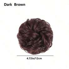 1 pieza Accesorio decorativo para el cabello, extensión de moño natural para uso diario, fiesta, actuación y disfraz. Accesorio para el cabello: moño esponjoso, cinta elástica, diadema, banda de goma para un aspecto desordenado y elegante. Pelo sintético rizado de alta temperatura con banda de goma - moño tipo dona. Opción ideal como regalo, elásticos para el cabello, sujetadores de cola de caballo, bandas de goma, colas de caballo.