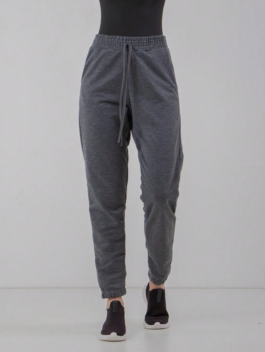 Women Lounge Bottoms - Dark Grey - View 1