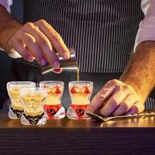 1pc/2pcs/4pcs Black Muscle Man/Red Bikini Skull Themed Shot Glass, Fun Barware & Cocktail Glass, Whiskey Glass, Wine Glass, Kitchenware, Christmas Gift, Halloween Gift, Birthday Gift, Liquor Lovers Gift, Couples Gifts, Corporate/Party Favor, Bartender Gift, Drinking Accessories, Universal Gift Halloween Decoration - Multicolor - View 10