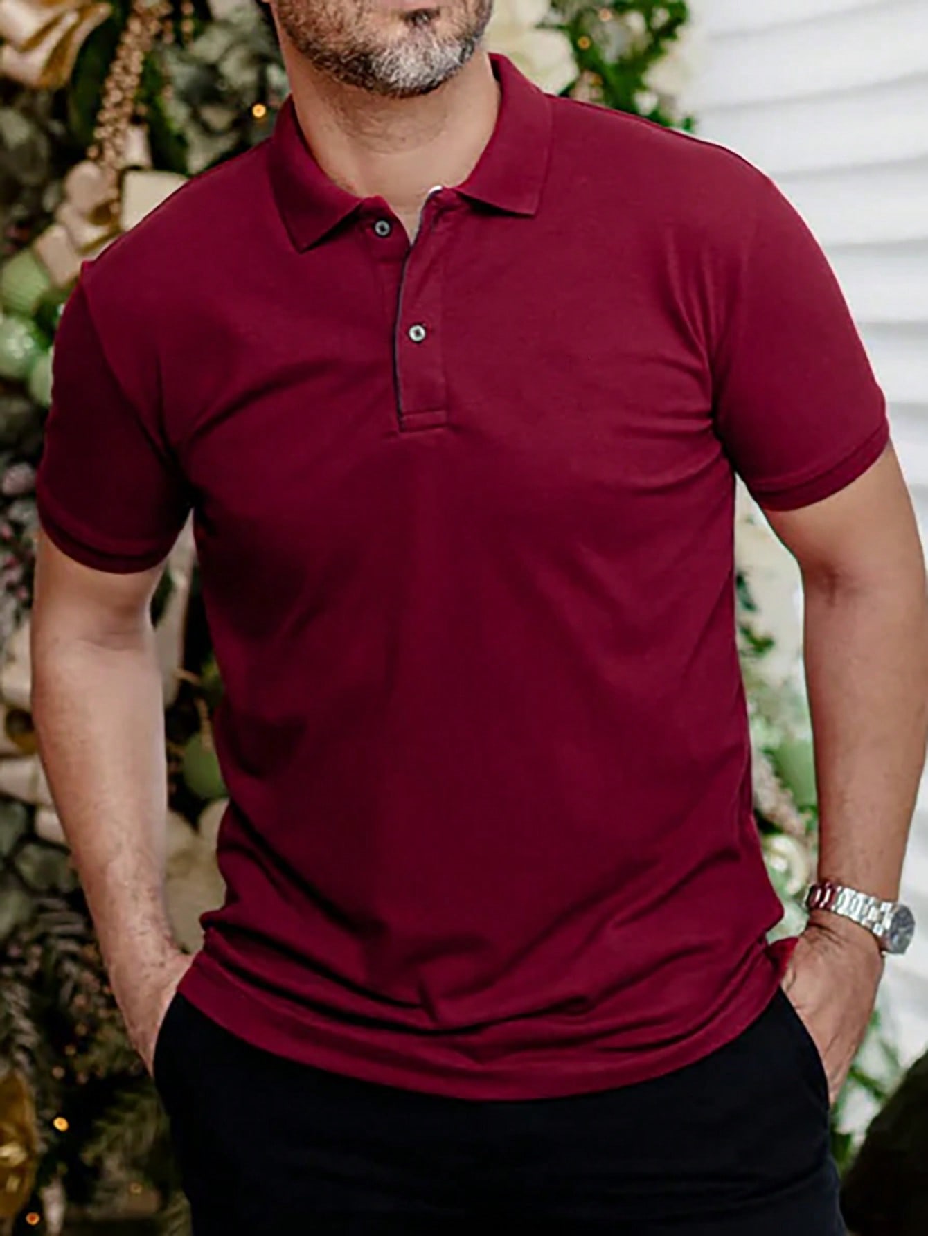 Camiseta Polo Lisa Masculina Piquet Poliester Diversas Cores Verão 2024