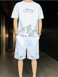 Conjunto De Camiseta Y Pantalón Para Hombre, Chándal Hip Hop