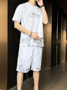 Conjunto De Camiseta Y Pantalón Para Hombre, Chándal Hip Hop