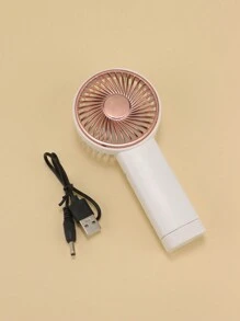 1入組可充電手持式風扇，單速控制，適用於戶外，附帶掛繩 - 漸層色 - 查看 3