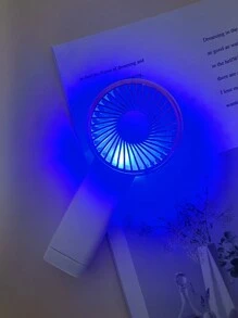1入組可充電手持式風扇，單速控制，適用於戶外，附帶掛繩 - 漸層色 - 查看 4