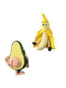 1pc Cute Creative Funny 3D Magnetic Cartoon Magnet For Fridge, Banana & Avocado Shaped Best