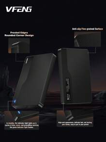 Ổ cứng di động ngoài VFENG, Ổ cứng di động ngoài 2,5" USB 3.1 siêu mỏng PS4, One, PC, Laptop, Mở rộng lưu trữ Sao lưu Truyền dữ liệu nhanh, Màu đen - màu đen - Xem 2