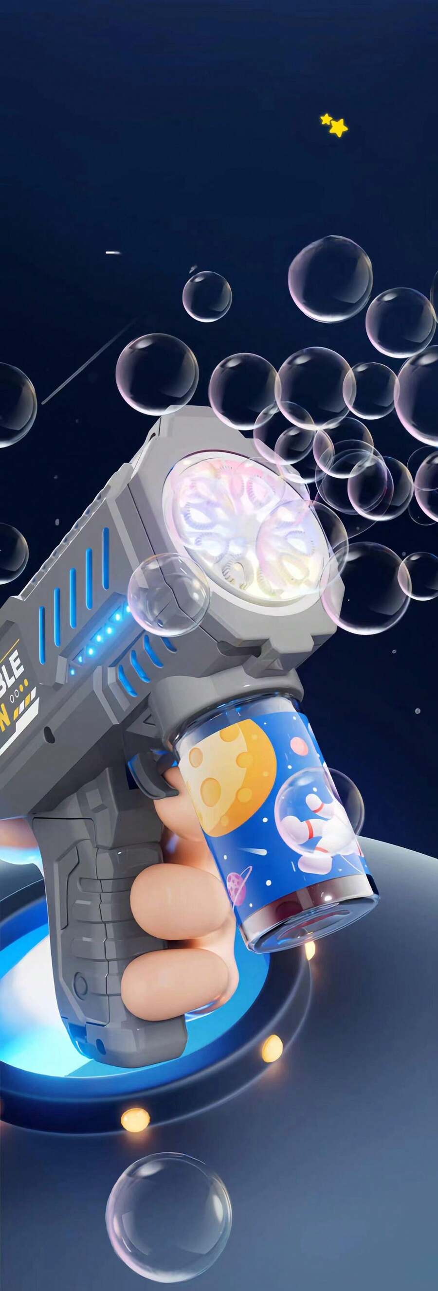 1pc Automatic Bubble Blowing Gun, Gift, Outdoor Toy, Bubble Toy