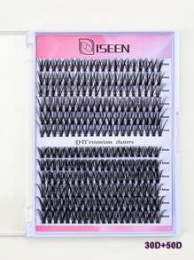 240 Pcs Lash Clusters Individual Cluster Lash Extensions DIY Multi-Type Mixed Wispy Faux Mink Eyelash Tray Bottom, Spike, Volume Lashes For Self Application At Home - D - View 2