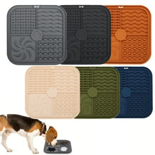 1/2 pièces Tapis de lèche carré pour chiens, bol d'alimentation lente en silicone avec ventouse, tapis d'entraînement pour chiens