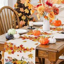 1 chiếc khăn trải bàn bằng vải lanh, màu sắc ngẫu nhiên - Nhiều màu - Xem 5