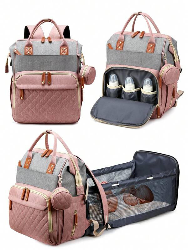 1pc Baby Luiertas Rugzak Met Veranderstation, Multifunctionele Draagbare Waterdichte Grote Capaciteit Reizen Baby Luiertassen, Baby Spullen Organisator, Baby Register Zoeken, Baby Luiertassen Voor Jongens & Meisjes, Babyshowercadeaus, Pasgeboren Baby Essentiële Geschenken