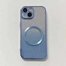 Apfel funkelndes elegantes MagSafe kabelloses Ladegerät Schutzsatz mit magnetischer Anziehungskraft Kompatibilität kompatibel mit Huawei/Honor Smartphones, beinhaltet Schutzhülle. Kompatibel mit Honor 200 Lite X6B, Honor 90 Smart X7B, X8B und X9B. Schutzhülle, modisches farbiges funkelndes weiches galvanisiertes Gehäuse, stoßfeste Schutzhülle.