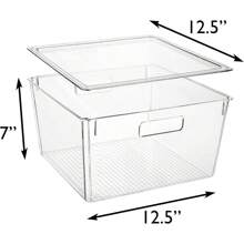 Plastic Storage Bins With Lids XL – Perfect Kitchen Organization Or Pantry Storage – Fridge Organizer, Pantry Organization And Storage Bins, Cabinet Organizers - 清除 - 查看 2